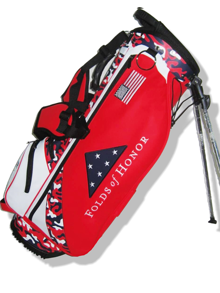 2024 Folds of Honor JS31 Tour Micro Suede Camo Red Stand Bag