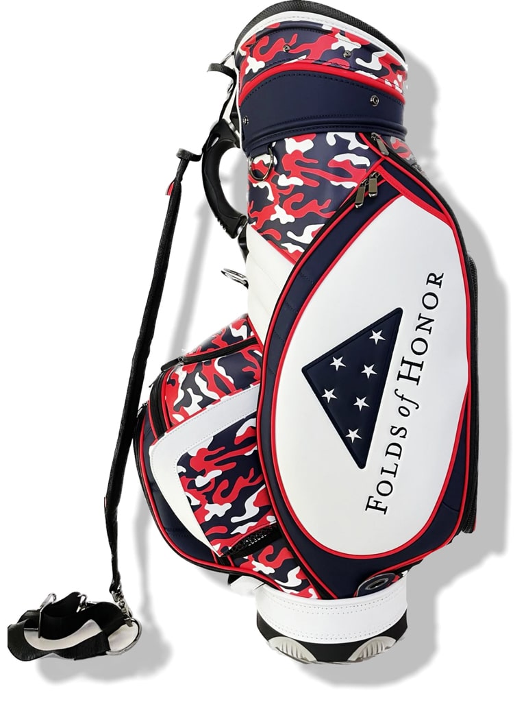 2024 Folds of Honor JS-00M 9.5” Midsize MS Camo Blue Series PGA Staff Bag